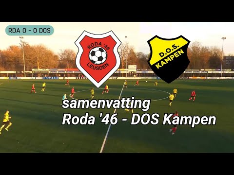 Samenvatting en interviews Roda '46 - DOS Kampen (22 nov. 2025) competitie 1e klasse F.