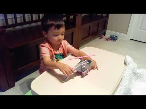 Atlas Plays With A PAW Patrol: The Movie Skye Transforming Helicopter