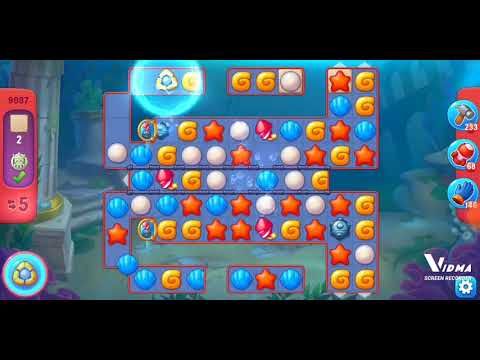 Fishdom. 9087 hard level no boosters and diamonds. 14 moves