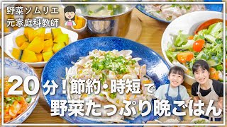 【節約・時短料理レシピ】20分で！野菜たっぷり晩ごはん