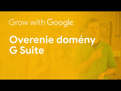 Overenie domény v G Suite pre vzdelávanie