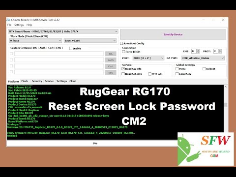 RugGear RG170 Reset Screen Lock Password CM2
