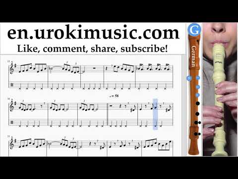 How to Play Recorder (G.) The Pink Panther - Theme Song Tabs Part#2 um-i-rn352