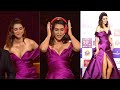 Kriti Sanon Wear Magenta Pink Off Shoulder With High Slit Silk Gown At Zee Cine Awards Show 2024