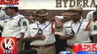 Body-Worn Cameras for Traffic Police in Hyderabad  | Teenmaar News - V6 News