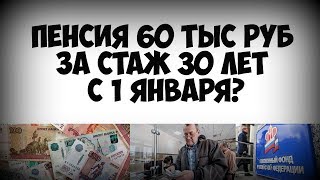 Пенсия 60 тысяч рублей за стаж 30 лет с 1 января, итоги голосования