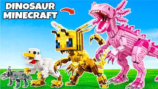 Download lagu LEGO Dinosaur: Turning Every Minecraft Character into a Giant Dinosaur! | Bricks UP mp3