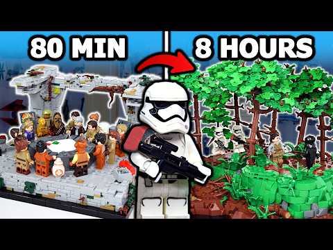 I Built 5 Star Wars Scenes in a LEGO Time Challenge…