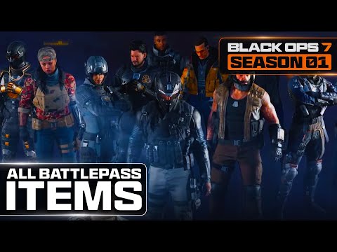 Black Ops 7: ALL SEASON 1 BATTLEPASS ITEMS (Dorne, Blackcell, and 100 Tiers Review)