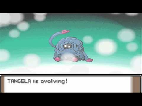 Pokemon Platinum Tangela Evolves To Tangrowth HD