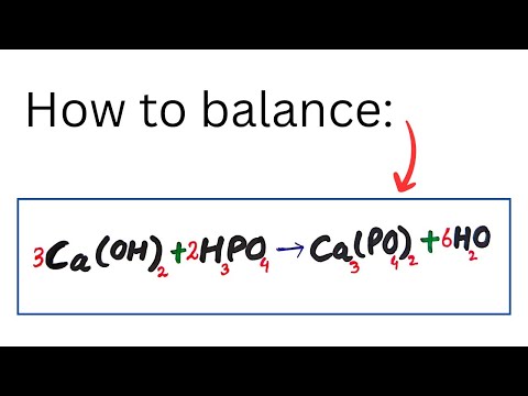 Fastest way to Balance Chemical equation of 3Ca(OH)2 + 2H3PO4 - Ca3(PO4)2 + 6H2O