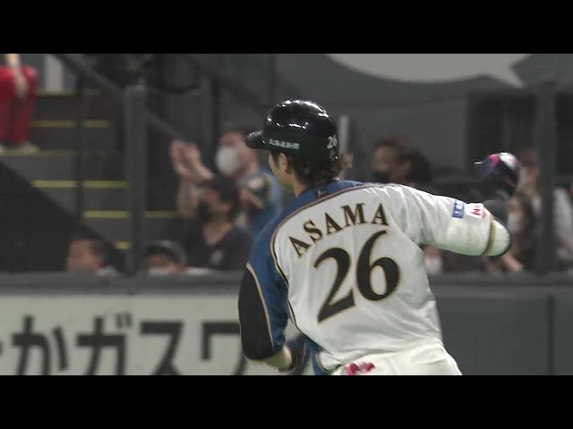 【6回裏】ファイターズ・淺間 本日4安打目はセンターへの同点タイムリーヒット!! 2021/6/8 F-T