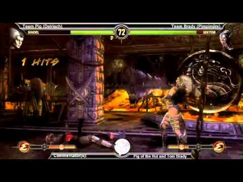 Mortal Kombat (2011) MK9 Team Battle - Team Tom Brady vs Team Pig of the Hut