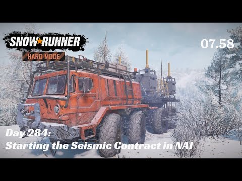 SnowRunner Hard Mode - R07 E58 - Starting the Seismic Contract in NAI