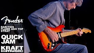 Video thumbnail for Fender Rarities Flame Ash Top Strat - Quick Jam by Kraft Music
