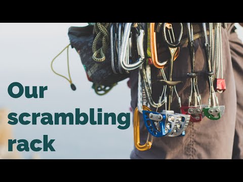 Our scrambling rack. What technical kit do I need to go scrambling?