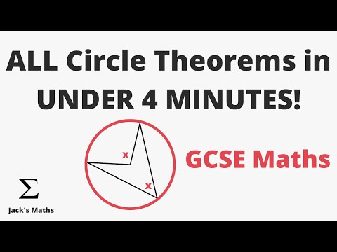 All Circle Theorems in UNDER 4 MINUTES! | GCSE Maths
