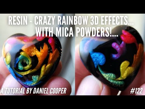 Resin CRAZY Rainbow 3D EFFECTS With Mica Powders. A Video by Daniel Cooper