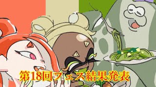 【スプラトゥーン3】第18回フェス結果発表！！主食の座はだれ！
