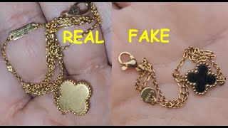 Van Cleef necklace real vs fake review. How to spot original Van Cleef