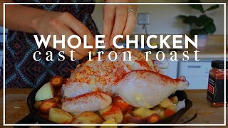 Roast a Whole Chicken in a Cast Iron Pan