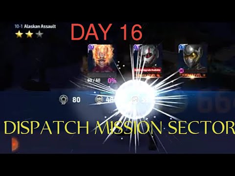 ANT MAN AND THE WASP Clearing Dispatch Mission Sector 9 and 10! F2P day 16 (Marvel Future Fight)