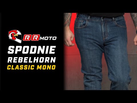 REBELHORN CLASSIC MONO _ jednowarstwowe jeansy motocyklowe z kompletem protektorów poziomu 2