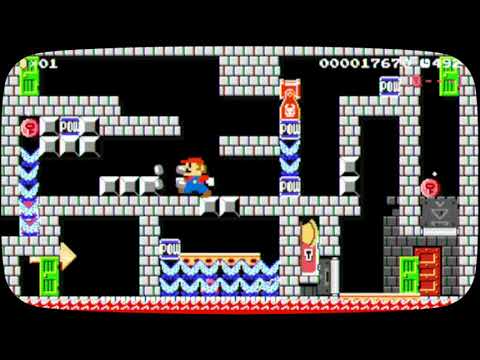 Big Mushroom Screen Puzzle Room by KertAwslar - SUPER MARIO MAKER - NO COMMENTARY 1bc