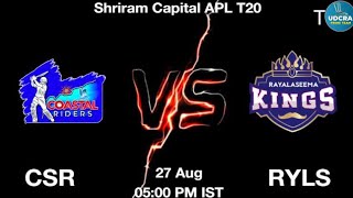 CSR VS RYLS Fantasy Dream11 Prediction, CSR VS RYLS Shriram Capital APL T20 2023 Final Match