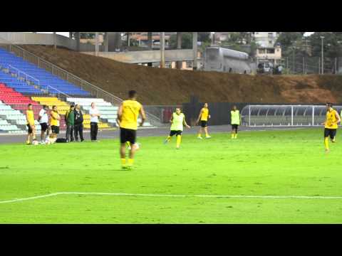 Treino do Rio Branco antes da final do Capixabão 2015 no Kleber Andrade