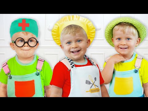 Diana and Roma 1 Hour |  Little Oliver's Magical Carousel Adventure - Journey Through Various Profe