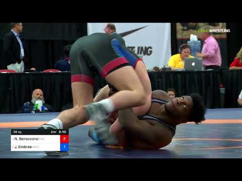 2018 Marine Corps US Open/UWW Junior Freestyle 86 Semis - Nino Bonaccorsi (PWC) Vs. Jelani Embree