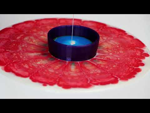 Open Cup Acrylic Pour | Rainbow Flower Power!