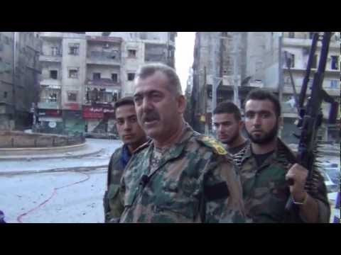 زيارة تفقدية  للعقيد عبد الجبار العكيدي والعقيد يوسف الجادر أبو الفرات لجبهة صلاح الدين في مدينة حلب