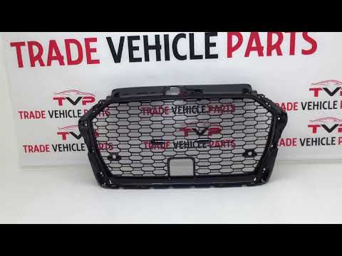 Fits Audi A3 S3 8V Facelift 2016-2020 Front Main Grille Black Honeycomb RS3 Look Badgeless video
