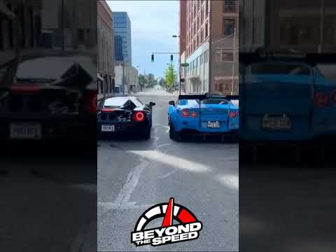 Ford GT vs  Nissan GT R 🏁 Who wins in a race #nissangtr #gt r35 #shorts