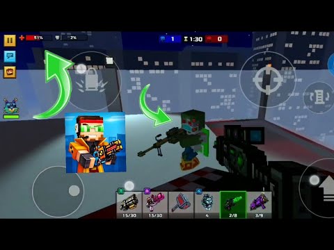 Pixel gun 3D 1v1 players - 60fps - Samsung Galaxy s9