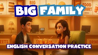 Big Family - Family Life - Learn American English - Conversation Practice - Key Vocabulary Review