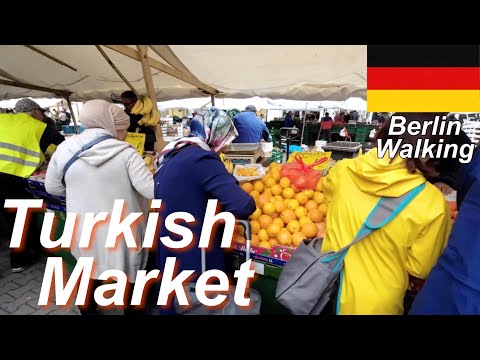 【Turkish Market】Berlin Walking  2023 Summer ,Germany 🇩🇪 | 4k 60fps
