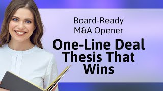 Board‑Ready M&A Opener: One‑Line Deal Thesis That Wins