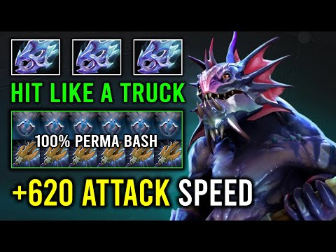 +620 Attack Speed 100% Perma Bash Triple Moon Shard Hit Like a Truck Slardar Dota 2