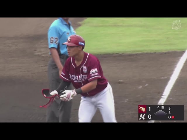 【ファーム】フェンス直撃!! イーグルス・陽柏翔 ライトにタイムリーとなる3ベースヒット!! 2025年7月12日 千葉ロッテマリーンズ 対 東北楽天ゴールデンイーグルス