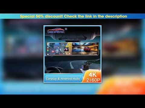 New Arrival OBDPEAK K4 11.26" Rearview Mirror Dash cam Carplay Android Auto 4K 3840*2160P WIFI GPS•