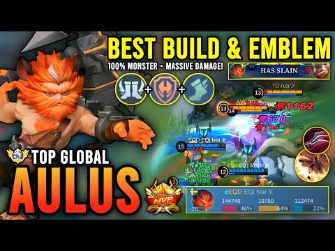 MASSIVE DAMAGE!! AULUS BEST BUILD & EMBLEM 2023 | TOP GLOBAL AULUS GAMEPLAY - MOBILE LEGENDS