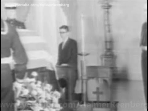 November 23, 1963 - President John F. Kennedy's casket placed in the East Room of the White House