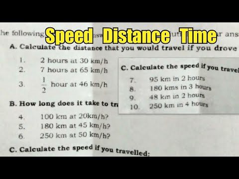 Basic Speed: Calculate for DISTANCE, TIME, RATE