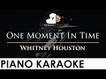 Whitney Houston - One Moment In Time - Piano Karaoke Instrumental Cover with Lyrics