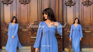 Athena Dress Sewing Tutorial | DIY Long Sleeve Maxi Dress (Beginner Friendly PDF Pattern)