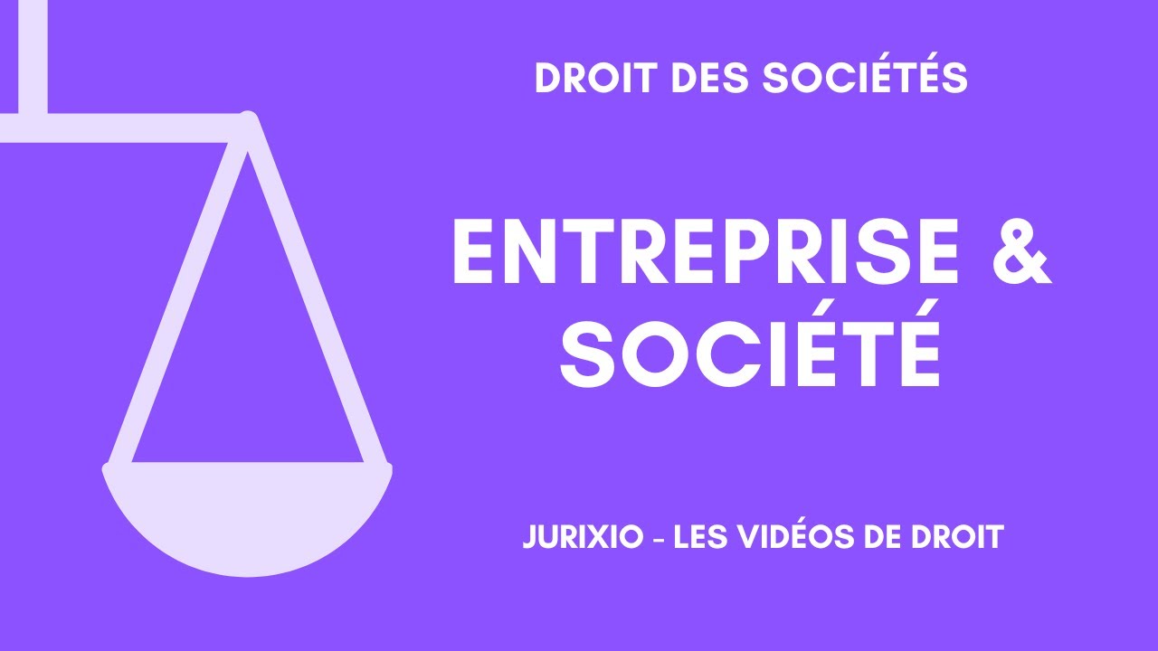 Entreprise et société (définitions, distinction...)