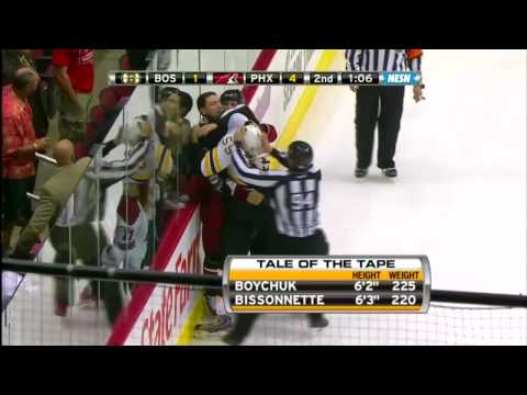 Johnny Boychuk vs Paul Bissonnette